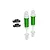 Traxxas Green Aluminium Shock Bodies 2Pcs 9763-GRN