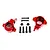Traxxas Red Aluminium Steering Hubs 2Pcs 9635R