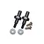 GPM Hardened Steel Wheel Axles 2Pcs LM005S-BK