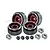GPM 1.0" Red Aluminium 6 Star Beadlocked Rims 4Pcs TRX4MZSP1219-R