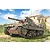 Box art illustration of an Italeri 1/35 scale P40 heavy tank model kit featuring a camouflage-painted tank in front of a rustic building.