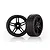 HSP 1.9" On Road Rubber Tyres on Black Spoke Rims - Wheels 2Pcs 184657
