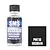 A 30ml bottle of SMS Metallic Obsidian acrylic lacquer paint with a black cap, next to a black square swatch labeled PMT18 Obsidian.