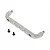 A silver aluminium front roll cage support bar for an RC car, shown with two small black screws on a white background.