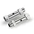 Two silver aluminium rear double axles for RC cars, shown from an angled perspective against a white background.
