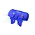 GPM Blue Aluminium Front Bumper SLE330F-B