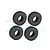GPM 1.0" High Grip Tires 4Pcs TRX4MZSP24B-BK