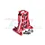 A red anodized aluminium motor mount for an RC car, featuring a CNC-machined design with included screws and washers, set against a white background.