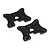 Two HPI Racing carbon fibre shock towers with a checkered weave pattern and multiple mounting holes.