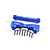 GPM Blue Aluminium Front Suspension Arm Hinge Pin Retainer Set MAKX008A-B