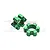 GPM Green Aluminium 24mm Wheel Hexes 2Pcs TXM010/10MMN-G