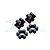 GPM Black Aluminium 24mm Wheel Hex 4Pcs TXM010/10N/2-BK