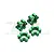 GPM Green Aluminium 24mm Wheel Hex 4Pcs TXM010/10N/2-G