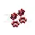 GPM Red Aluminium 24mm Wheel Hex 4Pcs TXM010/10N/2-R