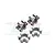 GPM Silver Aluminium 24mm Wheel Hex 4Pcs TXM010/10N/2-S