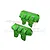 GPM Green Aluminium Front & Rear Bumper Set SLE330FR-G
