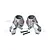 GPM Silver Aluminium Front Steering Hubs 2Pcs TXMS021N-S