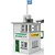 A Scalextric Classic Control Tower model featuring white walls, green trim, a clock tower, and advertising decals for Castrol and Dunlop.