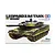 Tamiya 1/35 scale Leopard 2 A6 Tank Ukraine model kit box art showing a detailed illustration of the tank with white cross markings.