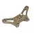 A gunmetal grey anodized aluminium front upper brace for an RC car, featuring a triangular cutout design and multiple mounting holes.