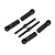 HPI Savage XS steering linkage set including two threaded metal rods and four black plastic ball joint ends.
