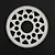 A white Delrin 78T 64dp spur gear for RC cars, featuring a lightweight design with circular and triangular cutouts, set against a black textured background.