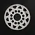 A white Delrin 84T spur gear for RC cars, featuring a circular design with multiple cutouts and the number 84 printed on the surface.