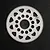 A white Delrin 88T spur gear for RC cars, featuring a lightweight design with circular and triangular cutouts, set against a dark textured background.