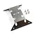 Yeah Racing stainless steel centre skid plate for RC cars with four included mounting screws on a white background.