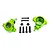 Traxxas Green Aluminium Steering Hubs 2Pcs 9635G