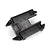 A grey molded plastic main chassis for a Traxxas RC vehicle, featuring a honeycomb structural design on the side supports.