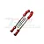GPM Red Aluminium & Stainless Steel Adjustable Front Steering Links 2Pcs MAK162SN-R