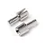 Two silver metal differential outdrive shafts for HPI RC vehicles, shown from a high angle on a white background.