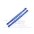 Two blue anodized aluminium steering tie rods from GPM Racing, featuring 7075 alloy markings and pre-installed pivot balls.