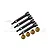 GPM Hardened Steel Rear Wheel Axle Set w/ Copper Collars AX2437FRS+5-BK
