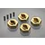 GPM Brass +3mm Wheel Hexes 4Pcs AX2410X/3.0-OC
