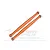 Two orange anodized aluminium steering tie rod links with silver metal pivot balls, featuring GPM branding and 7075 material marking.