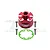 A red anodized aluminium differential case for RC cars by GPM Racing, including four mounting screws and a green gasket.