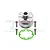 GPM Racing silver aluminium differential case with four mounting screws and a green gasket, displayed against a white background.