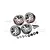 GPM 1.0" Silver Aluminium Y Shape Beadlock Rims 4Pcs TRX4MZSP1113-S