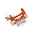 GPM Orange Aluminium Steering Bell Crank/Drag Link Assembly TXMS048-OR