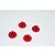 GPM Red Aluminium 22mm Serrated Wheel Cone Locker/Nuts 4Pcs TXM005N-R
