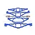 GPM Blue Aluminium Complete Suspension Arm Set ER4567-B