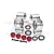 GPM Silver Aluminium Steering Hubs 2Pcs w/ Bearings MAS021N-S