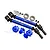 GPM Blue Aluminium CVD Driveshafts 2Pcs w/ Wheel Hexes & Locks TXMS143F/RSN-B