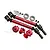 GPM Red Aluminium CVD Driveshafts 2Pcs w/ Wheel Hexes & Locks TXMS143F/RSN-R