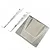 Yeah Racing stainless steel diamond plate engine cover set for RC cars, featuring a metal sheet with cutouts and two adhesive strips on a white background.
