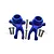 GPM Blue Aluminium Steering Hubs 2Pcs MAG021-B