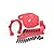 GPM Racing red anodised aluminium motor mount set for RC cars, including mounting plate, bracket, and various black screws.