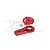 GPM Racing red anodised aluminium servo saver assembly parts for RC vehicles.